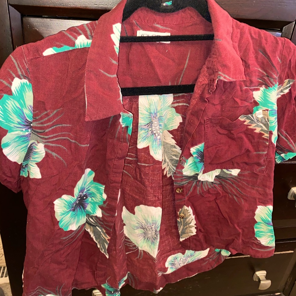 Volcom Cropped Hawaiian button up